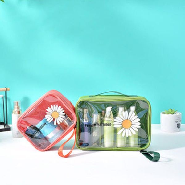 storage bags small daisy pvc transparent cosmetic bag large capacity portable waterproof travel wash
storage bags small daisy pvc transparent cosmetic bag large capacity portable waterproof travel wash