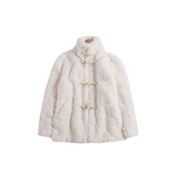 women's fur & faux girl thickened imitation sheep coat debutante winter short jacket young fashion office lady student 2021 autumn clot, Black
women's fur & faux girl thickened imitation sheep coat debutante winter short jacket young fashion office lady student 2021 autumn clot, Black