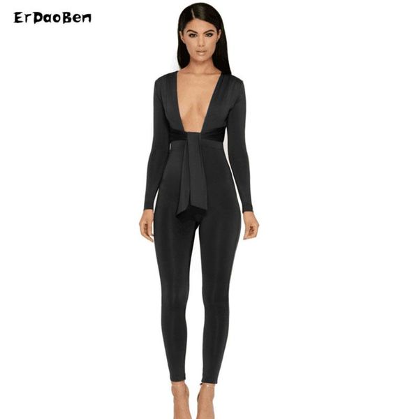 women's jumpsuits & rompers erdaoben jumpsuit 2021 high waist woman clothing deep v neck long sleeve bandage h4418, Black;white
women's jumpsuits & rompers erdaoben jumpsuit 2021 high waist woman clothing deep v neck long sleeve bandage h4418, Black;white