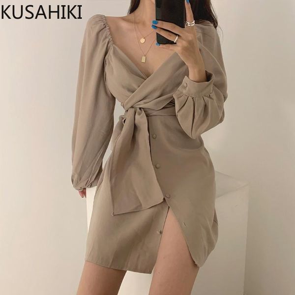 casual dresses kusahiki lace up slim waist woman dress korean puff sleeve v-neck vestidos femme 2021 autumn fashion a-line 6z105, Black;gray
casual dresses kusahiki lace up slim waist woman dress korean puff sleeve v-neck vestidos femme 2021 autumn fashion a-line 6z105, Black;gray