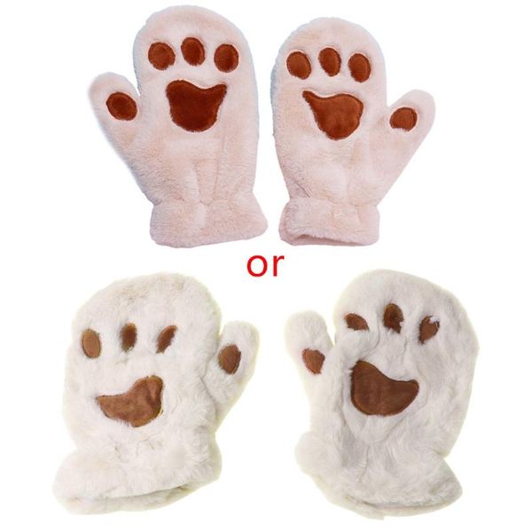 five fingers gloves d0ud women student winter fuzzy plush full finger cute cartoon cat solid color outdoor windproof snow ski mittens, Blue;gray
five fingers gloves d0ud women student winter fuzzy plush full finger cute cartoon cat solid color outdoor windproof snow ski mittens, Blue;gray