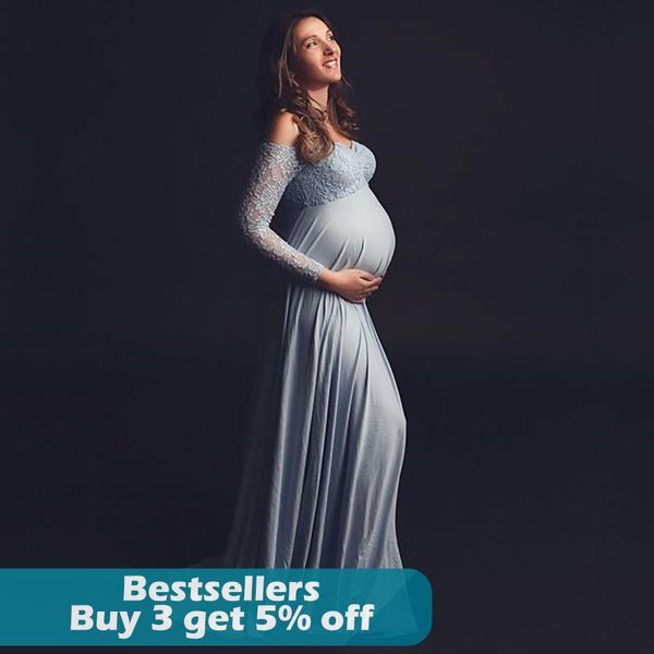 women v-neck lace stitching pregnants pography props long maternity dress dresses 2021, White
women v-neck lace stitching pregnants pography props long maternity dress dresses 2021, White
