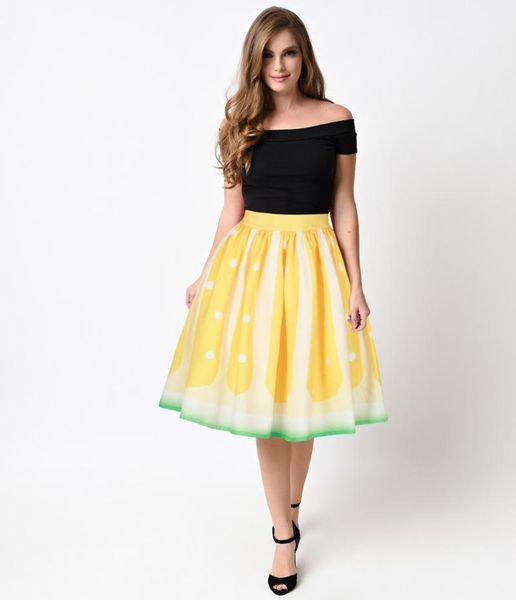 skirts women yellow dot skater high waist summer causal fruit watermellon print elastic pleated saia midi, Black
skirts women yellow dot skater high waist summer causal fruit watermellon print elastic pleated saia midi, Black