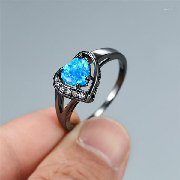 wedding rings female luxury engagement ring blue fire opal cute heart stone for women antique black gold white zircon gifts1, Slivery;golden
wedding rings female luxury engagement ring blue fire opal cute heart stone for women antique black gold white zircon gifts1, Slivery;golden