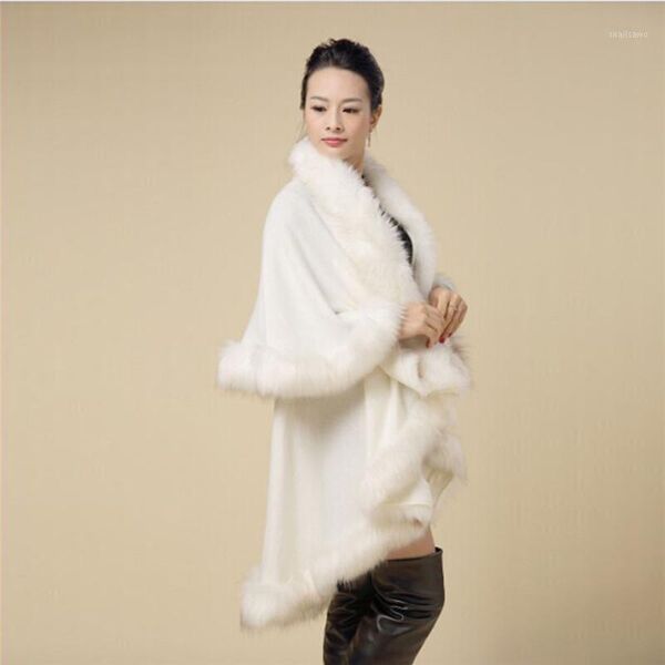 women's jackets elegant woman coat spring autumn thick warm faux fur collar poncho cape thin stole wrap hoody white overcoat female n10, Black;brown
women's jackets elegant woman coat spring autumn thick warm faux fur collar poncho cape thin stole wrap hoody white overcoat female n10, Black;brown