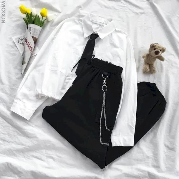 clothing sets 2021 autumn jk uniform female korean version long sleeve shirt student preppy style two piece set women overalls, White
clothing sets 2021 autumn jk uniform female korean version long sleeve shirt student preppy style two piece set women overalls, White