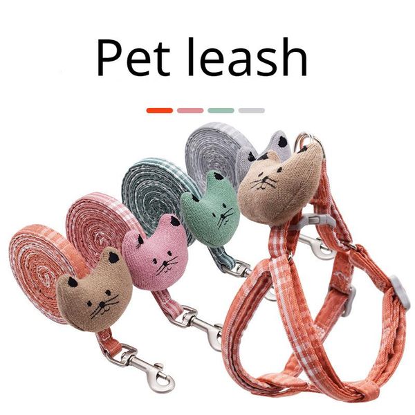 dog collars & leashes harness and leash set pet traction rope chest strap two-piece cotton plaid small
dog collars & leashes harness and leash set pet traction rope chest strap two-piece cotton plaid small