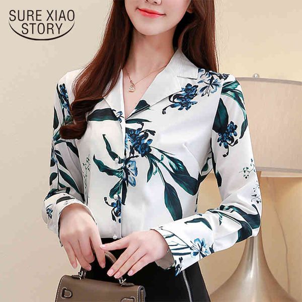 autumn printed chiffon womens blouses loose long sleeve shirt notched thin casual women blouse ropa mujer 10486 210415, White
autumn printed chiffon womens blouses loose long sleeve shirt notched thin casual women blouse ropa mujer 10486 210415, White