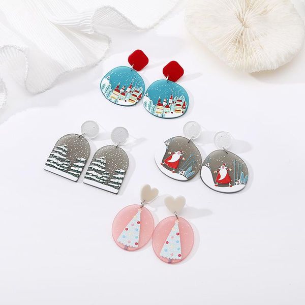 dangle & chandelier christmas series charms women's santa claus snowflake tree print earrings cute splicing geometric acrylic pattern d, Silver
dangle & chandelier christmas series charms women's santa claus snowflake tree print earrings cute splicing geometric acrylic pattern d, Silver