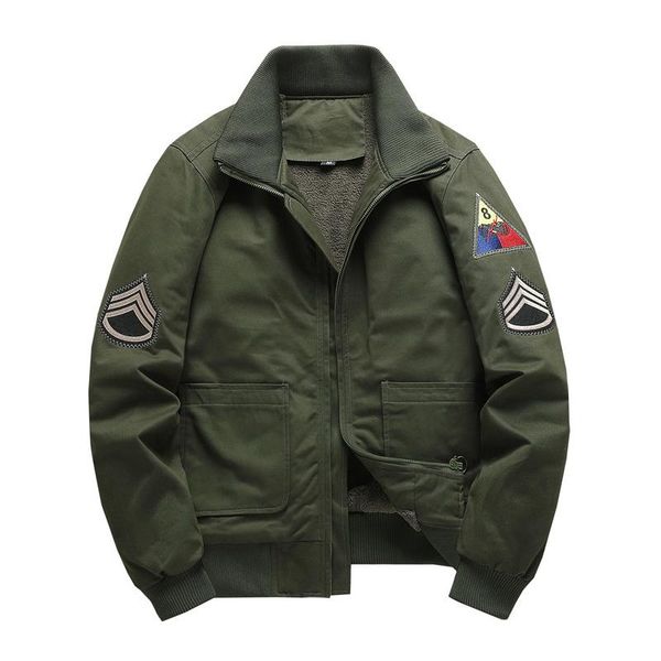 men's jackets winter bomber jacket casual male outdoor stand collar fleece warm coats fashion retro military man clothing, Black;brown
men's jackets winter bomber jacket casual male outdoor stand collar fleece warm coats fashion retro military man clothing, Black;brown
