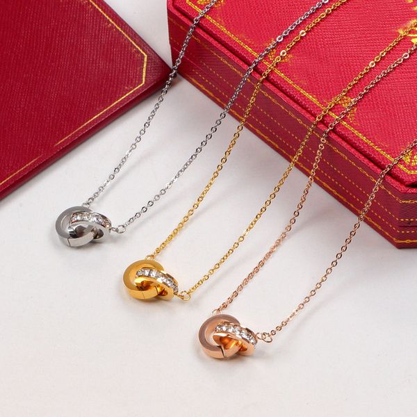 dual circle pendant rose gold silver color necklace with stone for women vintage collar costume jewelry with original box set
dual circle pendant rose gold silver color necklace with stone for women vintage collar costume jewelry with original box set