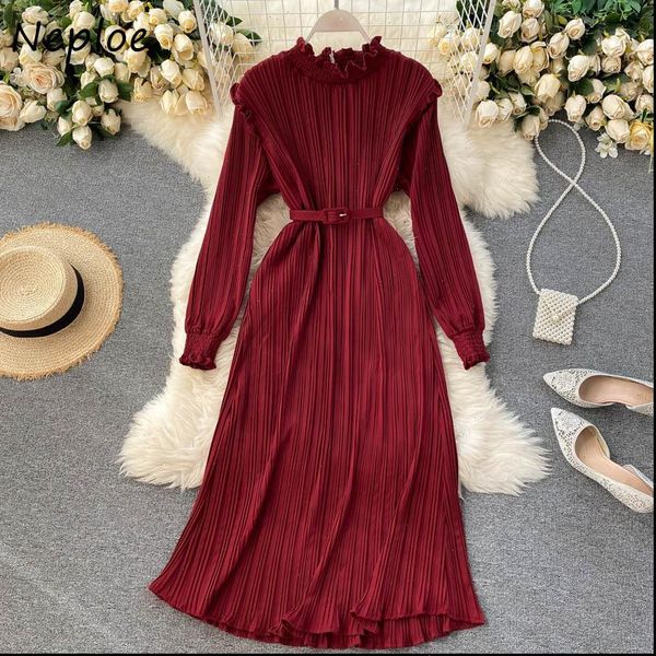 fungus women dresses stand collar slim fit pleated autumn chic sashes femme vestidos solid color fashion dress, Black;gray
fungus women dresses stand collar slim fit pleated autumn chic sashes femme vestidos solid color fashion dress, Black;gray