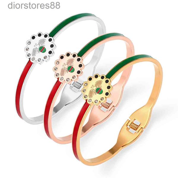bangles bracelet popular little bee titanium steel red and green glue dropping personality small fresh female stainless, Black
bangles bracelet popular little bee titanium steel red and green glue dropping personality small fresh female stainless, Black