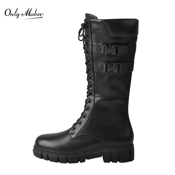 boots onlymaker round toe lace-up low heels for women matte black knee high long zipper big size
boots onlymaker round toe lace-up low heels for women matte black knee high long zipper big size