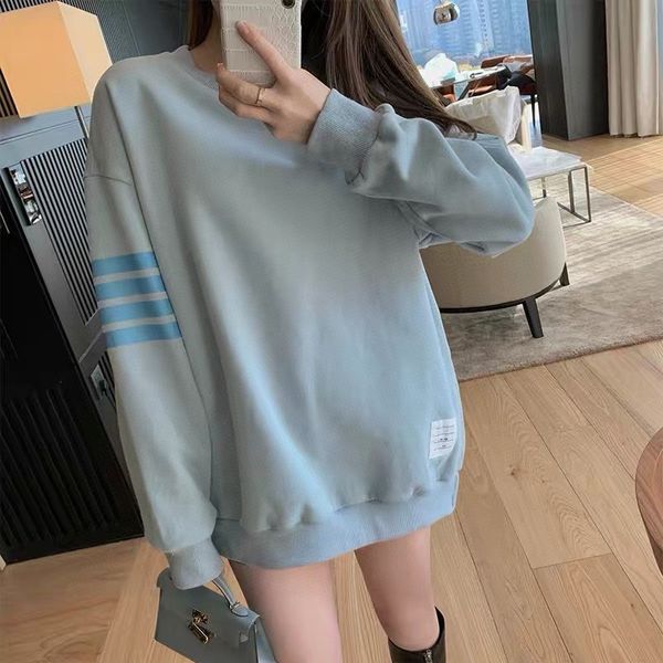 brand hoodie fan fan tong's striped tricolor tide brand printed plush sweater women's autumn and winter new round neck pullover ja, Black
brand hoodie fan fan tong's striped tricolor tide brand printed plush sweater women's autumn and winter new round neck pullover ja, Black