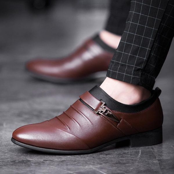 dress shoes british men's slip on split leather pointed toe men business wedding oxfords formal for male 2021 38-48, Black
dress shoes british men's slip on split leather pointed toe men business wedding oxfords formal for male 2021 38-48, Black