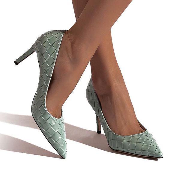 dress shoes french high heeled women's 2021 knitted pointed single comfortable professional large leather, Black
dress shoes french high heeled women's 2021 knitted pointed single comfortable professional large leather, Black
