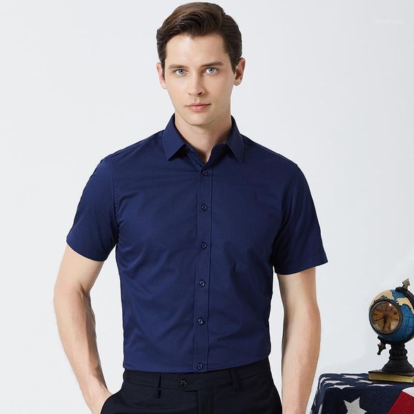men's dress shirts summer short sleeve shirt business formal casual social 60% cotton easy care male clothing, White;black
men's dress shirts summer short sleeve shirt business formal casual social 60% cotton easy care male clothing, White;black