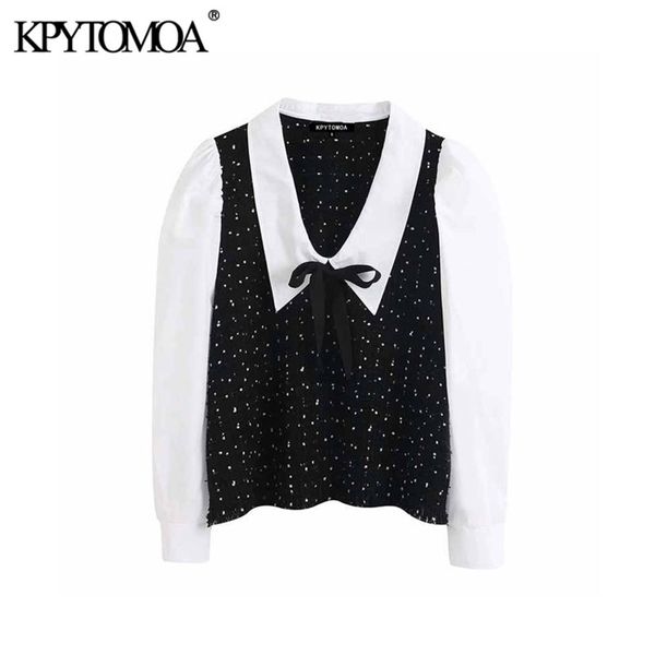 vintage sweet bow appliques patchwork tweed blouses women fashion v neck long sleeve female shirts blusas chic 210420, White
vintage sweet bow appliques patchwork tweed blouses women fashion v neck long sleeve female shirts blusas chic 210420, White