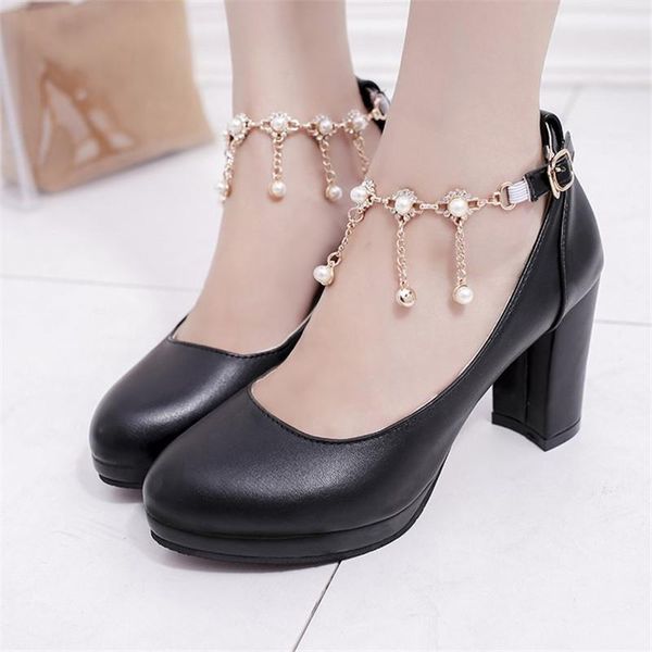 dress shoes 2021 women thick heel round head patent leather pumps white high rhinestone platform all match a676, Black
dress shoes 2021 women thick heel round head patent leather pumps white high rhinestone platform all match a676, Black