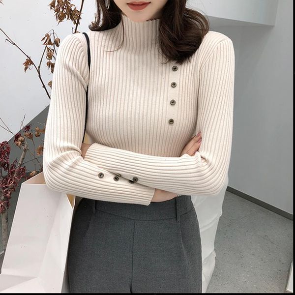 ins womens sweaters fashion button half turtleneck sweater women solid knitted pullover slim soft jumper female knit black white, White;black
ins womens sweaters fashion button half turtleneck sweater women solid knitted pullover slim soft jumper female knit black white, White;black