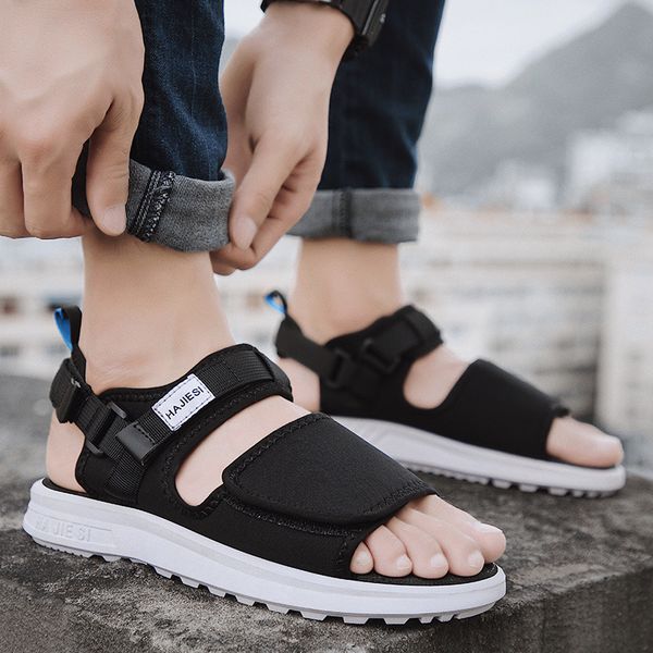 464748 size new 2021 summer sandals mens korean style trendy student beach slippers outdoor breathable casual mens shoes t93, Black
464748 size new 2021 summer sandals mens korean style trendy student beach slippers outdoor breathable casual mens shoes t93, Black