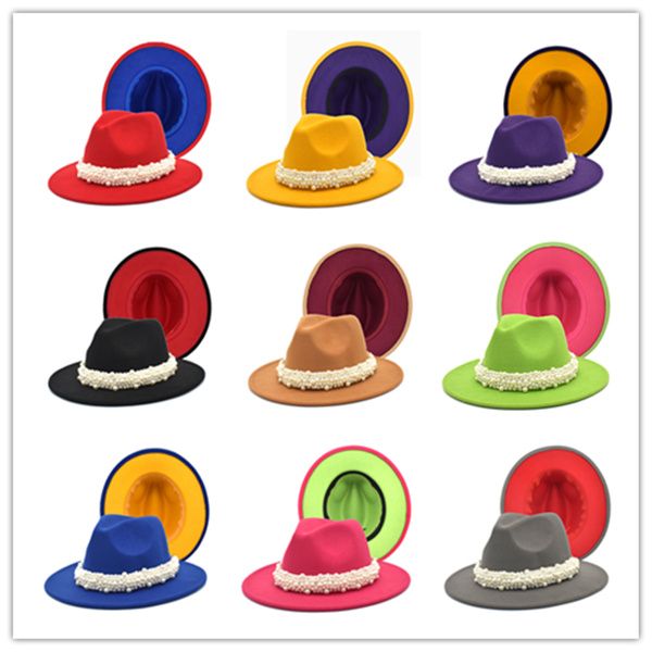 stingy brim hats solid color imitation woolen hat women felt fedoras jazz cap female girls simple wide flat top, Blue;gray
stingy brim hats solid color imitation woolen hat women felt fedoras jazz cap female girls simple wide flat top, Blue;gray
