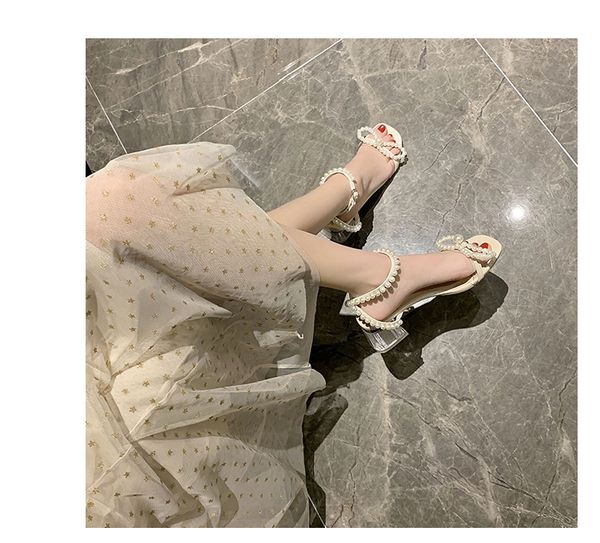 2021 new fairy style bowknot pearl sandals female summer square head mirror open toe word with thick heel mid-heel shoes, Black
2021 new fairy style bowknot pearl sandals female summer square head mirror open toe word with thick heel mid-heel shoes, Black