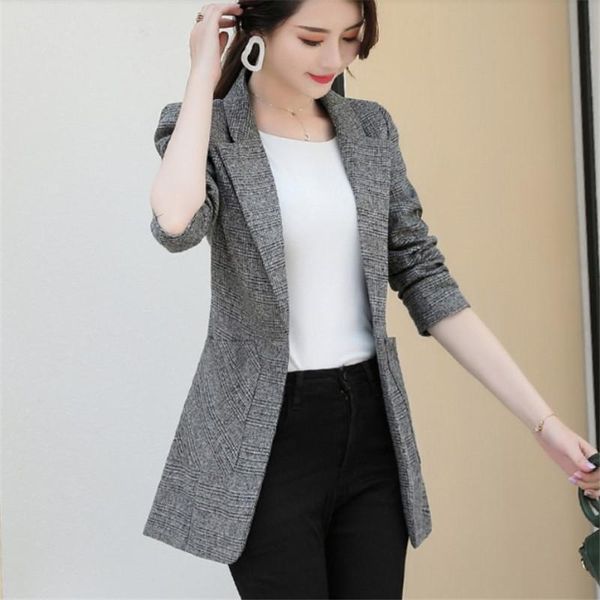 women's wool & blends plaid small suit women jacket 2021 fashion spring autumn woolen coat female big size casual high-quality slim cl, Black
women's wool & blends plaid small suit women jacket 2021 fashion spring autumn woolen coat female big size casual high-quality slim cl, Black