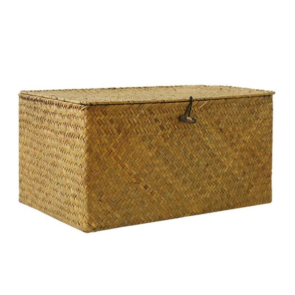 storage baskets 1 pcs seaweed with button woven basket straw debris deskbox hand-woven clothing
storage baskets 1 pcs seaweed with button woven basket straw debris deskbox hand-woven clothing