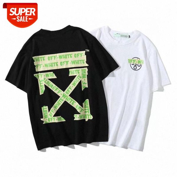 green letter tape arrow short sleeve #ps0j, White;black 
green letter tape arrow short sleeve #ps0j, White;black
