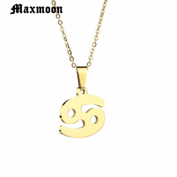 pendant necklaces maxmoon zodiac signs necklace for men/women friend birthday gift gold color stainless steel cancer constellations, Silver
pendant necklaces maxmoon zodiac signs necklace for men/women friend birthday gift gold color stainless steel cancer constellations, Silver