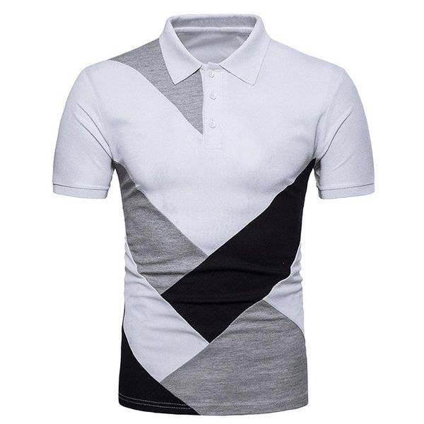men shirt short sleeve contrast color clothing summer streetwear casual fashion men's polos, White;black
men shirt short sleeve contrast color clothing summer streetwear casual fashion men's polos, White;black