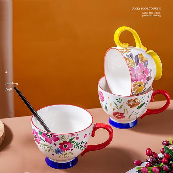mugs nordic cute painted ceramic tea cup milk coffee juice drink insulated water with handle reusable
mugs nordic cute painted ceramic tea cup milk coffee juice drink insulated water with handle reusable