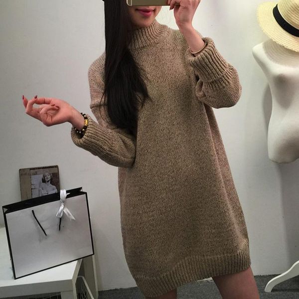 women's sweaters solid turtleneck women knitted sweater dress long sleeve pullovers loose over size casual warm jumper 2021 fall woman, White;black
women's sweaters solid turtleneck women knitted sweater dress long sleeve pullovers loose over size casual warm jumper 2021 fall woman, White;black
