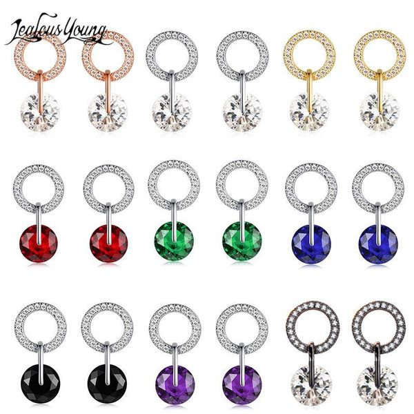 stud cute round zircon women earrings with silver color fashion crystal wedding studs korean jewlery gift, Golden;silver
stud cute round zircon women earrings with silver color fashion crystal wedding studs korean jewlery gift, Golden;silver