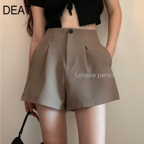 women's shorts deat 2021 summer fashion women clothes high waist wide bottoms female s tide ws28204l, White;black
women's shorts deat 2021 summer fashion women clothes high waist wide bottoms female s tide ws28204l, White;black