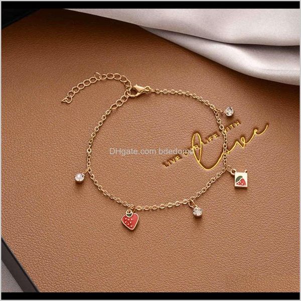 other bracelets jewelry drop delivery 2021 japanese and korean style simple stberry womens personality trend versatile bracelet fashion jewe, Golden;silver
other bracelets jewelry drop delivery 2021 japanese and korean style simple stberry womens personality trend versatile bracelet fashion jewe, Golden;silver