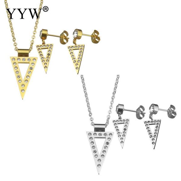 earrings & necklace stainless steel crystal triangle jewelry sets for women fashion mother gifts or simple party, Silver
earrings & necklace stainless steel crystal triangle jewelry sets for women fashion mother gifts or simple party, Silver