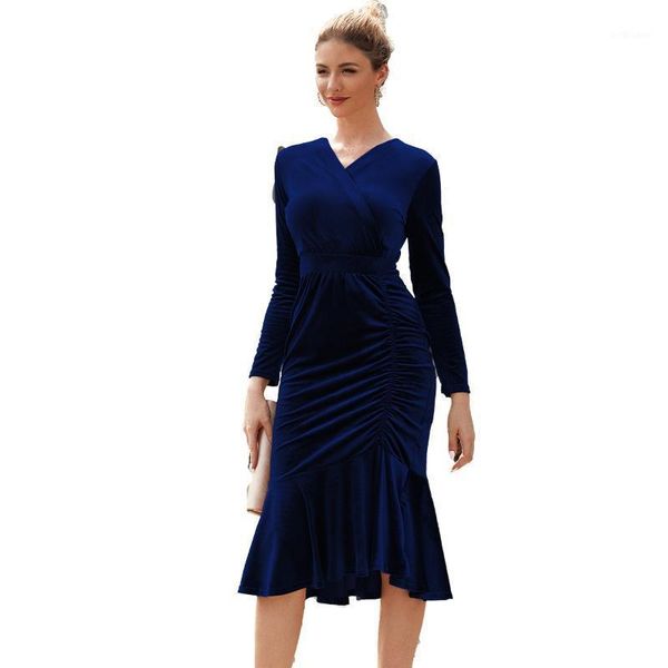 casual dresses ladies autumn and winter elegant velvet v-neck pleated dress slim mid-length get-together party for women, Black;gray
casual dresses ladies autumn and winter elegant velvet v-neck pleated dress slim mid-length get-together party for women, Black;gray