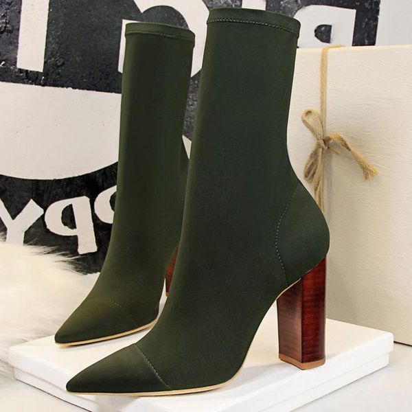 boots women sock lady block 9.5cm high heels fetish woman green ankle stripper silk satin spring quality fall shoes, Black
boots women sock lady block 9.5cm high heels fetish woman green ankle stripper silk satin spring quality fall shoes, Black