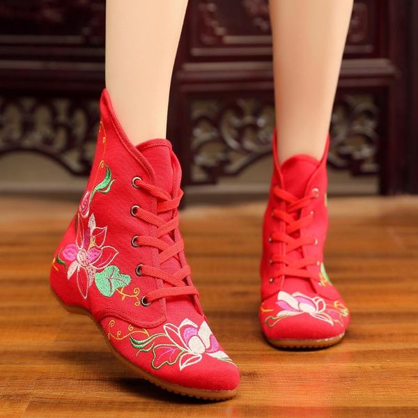 boots embroidered winter women vintage flower canvas casual sport lace-up square heel short ankle botines mujer nice, Black
boots embroidered winter women vintage flower canvas casual sport lace-up square heel short ankle botines mujer nice, Black