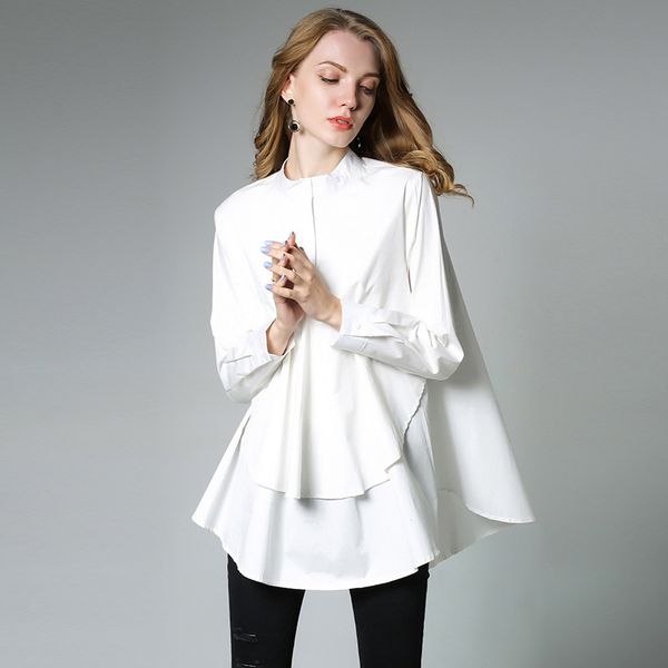 europe solid color women's shirts autumn and spring new ladies blouses and stand collar long sleeve women clothing 210421, White
europe solid color women's shirts autumn and spring new ladies blouses and stand collar long sleeve women clothing 210421, White