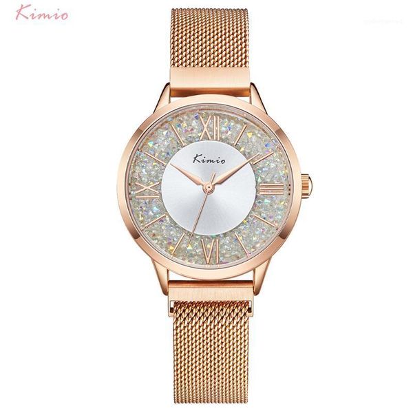 kimio women fashion roman numerals quartz watch stainless steel mesh belt luxury crystal watches relogio feminino wristwatches, Slivery;brown
kimio women fashion roman numerals quartz watch stainless steel mesh belt luxury crystal watches relogio feminino wristwatches, Slivery;brown