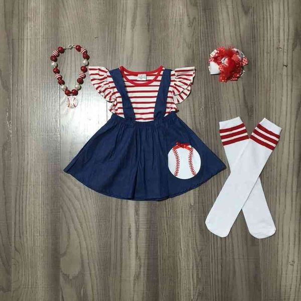 summer girl stripe red dress short sleeve shirt baseball blue slip with sock, bow and necklace, Red;yellow
summer girl stripe red dress short sleeve shirt baseball blue slip with sock, bow and necklace, Red;yellow