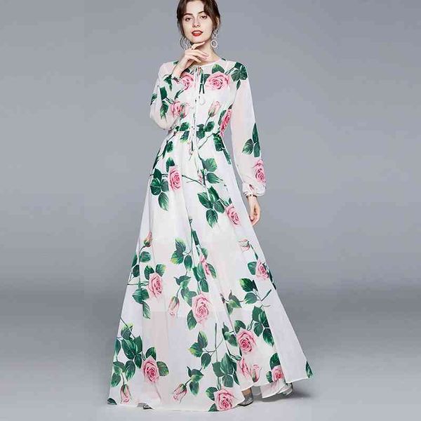 banulin summer fashion runway boho maxi dresses women's long sleeve rose flowers print elastic waist holiday elegant dress 210603, Black;gray
banulin summer fashion runway boho maxi dresses women's long sleeve rose flowers print elastic waist holiday elegant dress 210603, Black;gray
