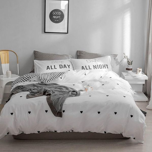 bedding sets pure cotton white quilt cover sheet four-piece set college student 1.2 simple double 1.5/1.8
bedding sets pure cotton white quilt cover sheet four-piece set college student 1.2 simple double 1.5/1.8