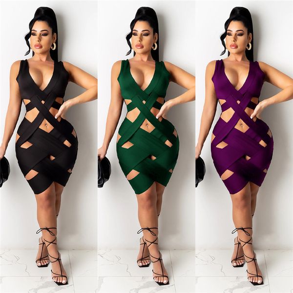 v neck hollow out dresses solid color summer slim sleeveless womens casual party ladies dress, Black;gray
v neck hollow out dresses solid color summer slim sleeveless womens casual party ladies dress, Black;gray
