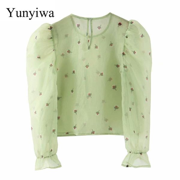 women's blouses & shirts 2021 organza printed long sleeve womens blouse vintage korean clothes blusas camisas mujer, White
women's blouses & shirts 2021 organza printed long sleeve womens blouse vintage korean clothes blusas camisas mujer, White