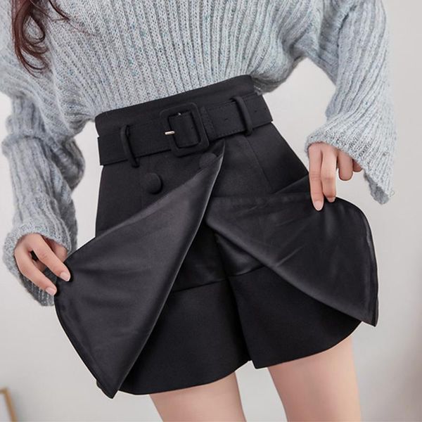 retro belt shorts skirts female plus size skirt short mini casual women high waist black fake two piece women's, White;black
retro belt shorts skirts female plus size skirt short mini casual women high waist black fake two piece women's, White;black